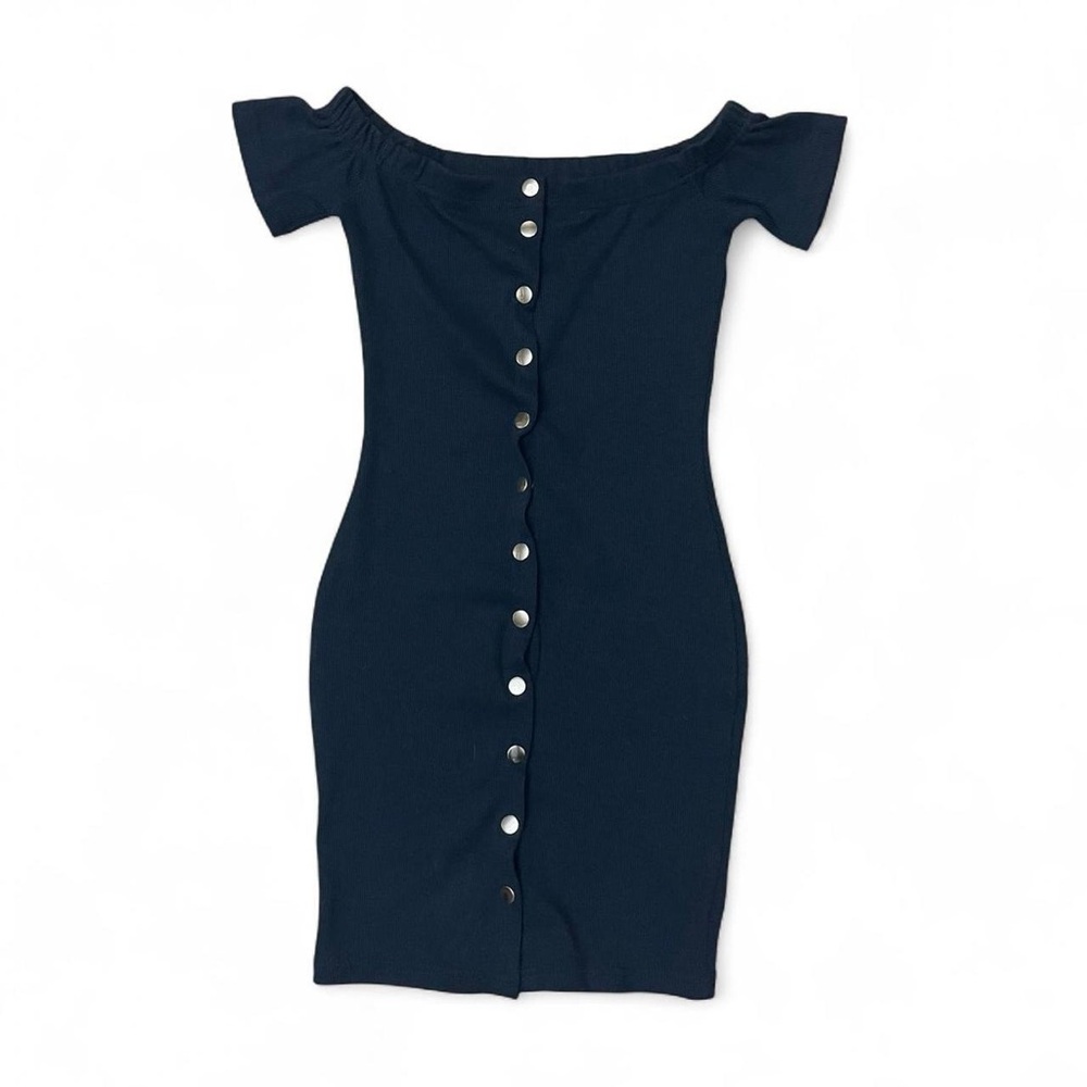 Missguided navy blue sleeveless bodycon dress